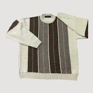 Protege Collection Sweater Mens XL Multicolor Textured Knit Biggie Coogi Style - Picture 1 of 11