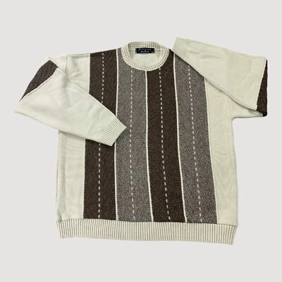 Protege Collection Sweater Mens XL Multicolor Textured Knit Biggie Coogi Style - Image 1 of 4