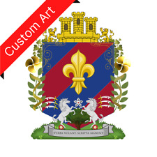 Family Coat of Arms / Crest - Digital Art - Heraldry (Custom Made)