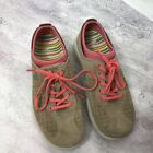 Dansko Elise Womens Suede Leather Sneakers Size 38 (7.5-8) Tan and Pink Comfort