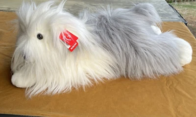 Aurora 26" Winston English SheepDog acostado peluche súper flopsie etiquetas Foto 1 de 4