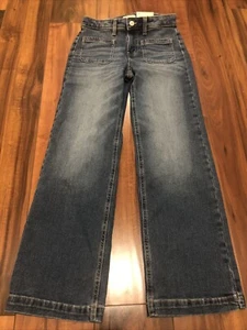 Girls Sz 12 SO Wide Leg Jeans Regular Fit High Rise - Picture 1 of 12