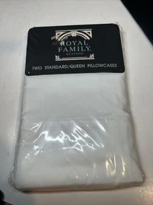 Fundas de almohada Cannon Royal Family Two Queen BLANCO 180 TC 50/50 algodón poliéster - Imagen 1 de 3