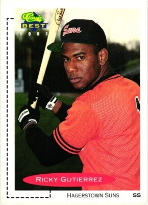 1991 CLASSIC BEST RICKY GUTIERREZ RC ROOKIE #55 CARD $0.99 VALUE BOX - Image 1 of 2