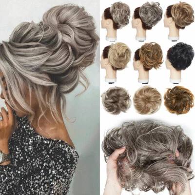 S-NOILITE Real Thick Scrunchie Ponytail Messy Bun Hairpiece Natural Updo Hair Extension UK