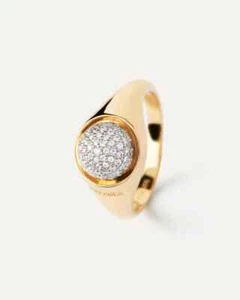 Bague Pavé Zircon PDPAOLA An01-B21 Argent Doré Taille 14 - Imagen 1 de 5