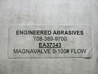 NEW ENGINEERED ABRASIVES MODEL 579 MAGNAVALVE P/N 999232