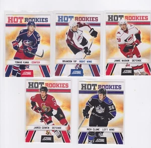 2010-11 SCORE HOT ROOKIES LOT (5) CARDS- COWEN, MCBAIN, YIP, KANA, CLUNE - Picture 1 of 1
