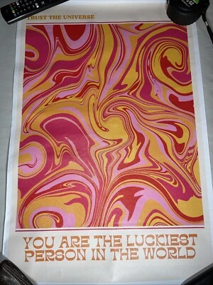 Trust The Universe Canvas Print Poster 24’’ X 16.5’’ Luckiest Person - Image 1 of 4
