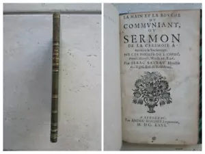 SARRAU : LA MAIN ET LA BOUCHE DU COMMUNIANT. Rare impression de BERGERAC, 1666. - Imagen 1 de 12