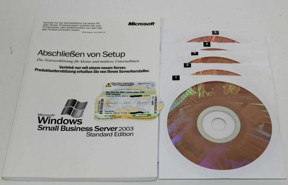 Microsoft Small Business Server 2003 Standard - Deutsch - mit Outlook 2003 - Bild 1 von 1