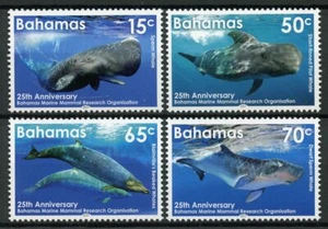 Juego de 4 V de estampillas de ballenas de las Bahamas 2017 montadas sin montar o nunca montadas investigación de mamíferos marinos Pt II animales - Imagen 1 de 1