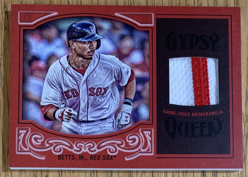 Mookie BETTS🔥2016 Topps Gypsy Queen Red Patch Relic #GQR-MBE 2/5 NM Red Sox📈 - Image 1 of 3
