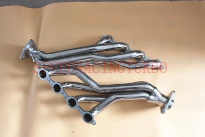 CABEZAL ESCAPE ACERO INOXIDABLE + TUBO EN Y AJUSTE CHEVY/GMC GMT900 4.8/5.3/6.0 Foto 1 de 4