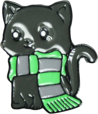 Pin Esmaltado - Gato Gris En Bufanda Gatito Gatito Lindo Regalo Insignia Botón Solapa #3686 Foto 1 de 2