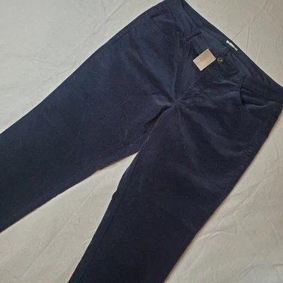 Pantalón informal J. Jill para mujer talla 14 nuevo con etiquetas pana cintura elástica cónica azul  Foto 1 de 4