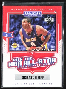 2004-05 Upper Deck All Star Lineup Scratch Off Kobe Bryant Los Angeles Lakers - Picture 1 of 2