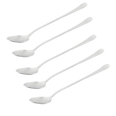 Stainless Steel Long Handled Coffee Ice Cream Scoop Spoon 19.5cm Length 5PCS - Image 1 of 3