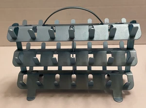 Vintage Zierold Aluminum Blue 42 Spool Sewing Thread Caddy Rack Holder USA - EUC - Picture 1 of 4