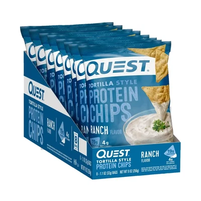 Quest Nutrition Protein Tortilla Chips (8x32g) Ranch (105,43 EUR/kg)