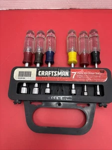 Vintage CRAFTSMAN Nut Driver Set No 9-4196 SAE with Case Missing 11/32 USA - Picture 1 of 5