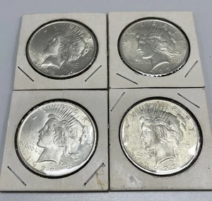 XF Lot von (4) Peace Dollars US Münzen - Bild 1 von 10