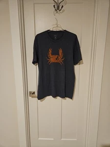 Mens Gray G.H. Bass Crab Graphic Short Sleeve T Shirt Size L - Picture 1 of 6