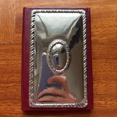 Rubrica Agenda in Pelle Rosso Scuro e Argento IDEA REGALO 🎁🎁 - Imagen 1 de 4