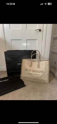 Saint Laurent Rive Gauche Canvas Tote - Image 1 of 4