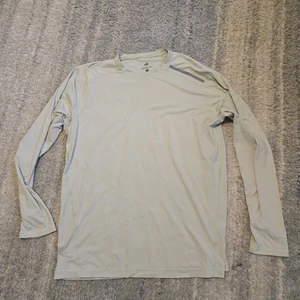 BloqUV Men's UPF 50+ Sun Protective Long Sleeve Jet Tee Green Size L - Picture 1 of 7