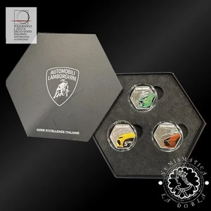 2025 - Estuche 3 x 5 Euro Plata PROOF - Lamborghini - ITALIA - Imagen 1 de 5