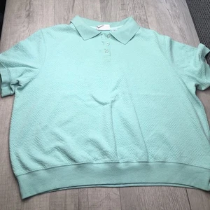 Polo donna Alfred Dunner verde come nuova in maglia taglia XL - Foto 1 di 6