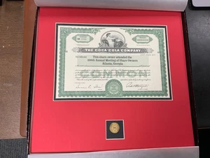 Coca Cola 100th annual meeting of share owners certificate and pin-A - Picture 1 of 7