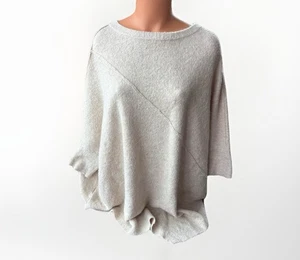 Lou & Grey lustiger elfenbeinfarbener Poncho Pullover Gr. M Oversize bequem - Bild 1 von 6