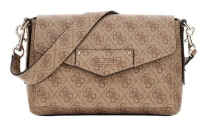 GUESS Eco Brenton Flap Shoulder Bag Umhängetasche Tasche hellbraun Neu - Bild 1 von 4