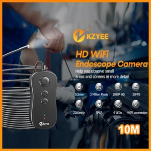 KZYEE 10M Endoscope Waterproof Borescope Inspection Camera 5.5mm IP67 WIFI Tool - Picture 1 of 11