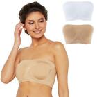 Rhonda Shear 2-pack Underwire Bra with Removable Pads in White/Nude 652-682, 1X