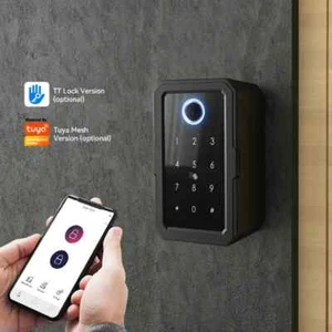 Wifi Security Boxes Password Smart Fingerprint Digital Tuya Portable Lock Boxes - Picture 1 of 14