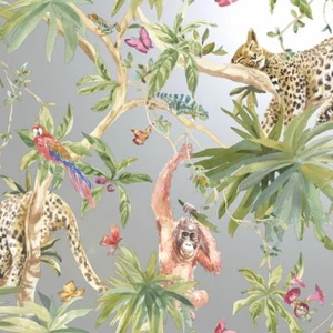 Jungle Forest Animal Wallpaper Leopard Deer Tiger Snake Leopard Zebra Skin Print - Picture 1 of 72