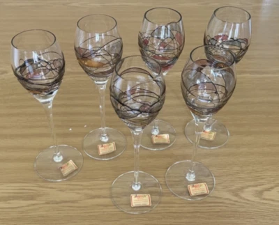 Joska Bodenmais Sherrygläser, Silberberg-Kristall, mundgeblasen, vintage - Bild 1 von 4