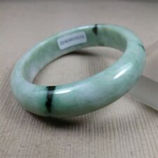 58mm Certified Grade A Natural Green Jadeite Bracelet Burma Jade Bangle