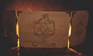 Dragon DM Screen | Wooden Dungeon Master Screen | DND D&D TTRPG - Picture 1 of 5