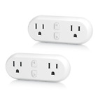 Smart Plug 15A, Wifi&Bluetooth Outlet Extender Dual Socket Plugs Works with Alex