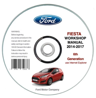 Ford Fiesta (2014-2017)  manuale officina riparazione su cd - Immagine 1 di 4