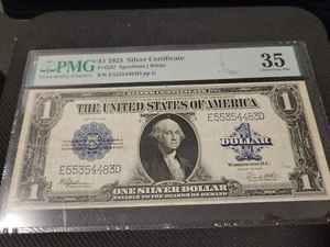 1923 Usa $1 Silver Certificate Graded Choice Very Fine 35 - Picture 1 of 4