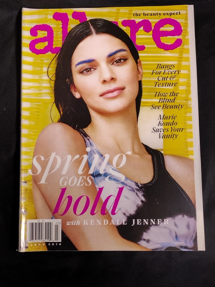 Allure Magazine March 2019 Sexy KENDALL JENNER Cover Spring Goes Bold - Image 1 of 1