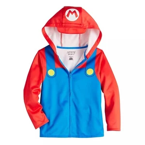 Jumping Beans Boys Super Mario Costume Fleece Hoodie Jacket SZ 7 NWT - Picture 1 of 3