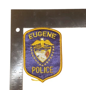 Eugene OREGON OR Police Blue patch Gold border - Picture 1 of 2