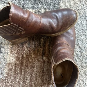 Sofft Bellis III Distressed Waterproof Brown Leather Comfort Ankle Boots Sz 10M - Picture 1 of 13