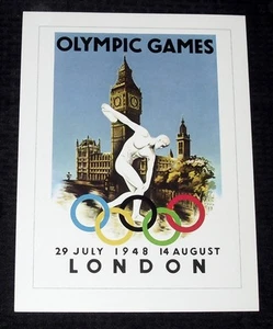 1948 LONDON ENGLAND SUMMER OLYMPICS GAMES *POSTER* NICE COND! PRINT 12X16" 15814 - Picture 1 of 1
